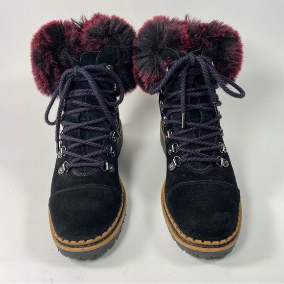 Sam Edelman Women's Bowen Boots Color Black/Raspberry Wine SZ 6 - Picture 3 of 12
